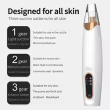 3-in-1 pore vacuum cleaner removes blackheads, unclogs pores, and reduces oil for smooth, glowing complexion. Features 3 section levels, multiple tips, and a rechargeable design-safe and effective for all skin types.